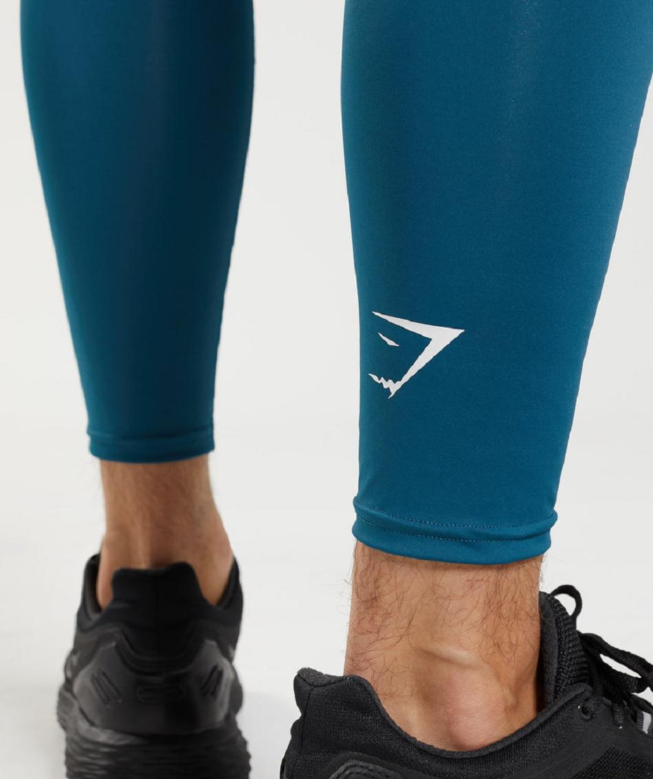 Leggins Gymshark Element Baselayer Hombre Azules | CO 3935CTV